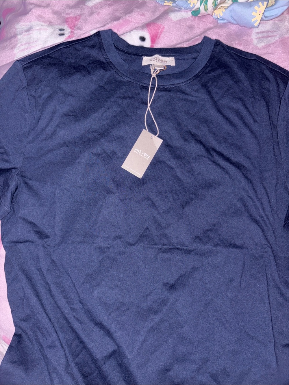 Haven Navy Crew Neck Short Sleeve Tee